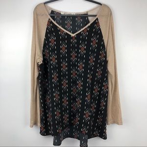 Liberty Love Women's  Long Sleeve print Shirt Plus